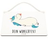 Mr. & Mrs. Panda Personalisiertes Deko Schild Einhorn Schnuller DIN