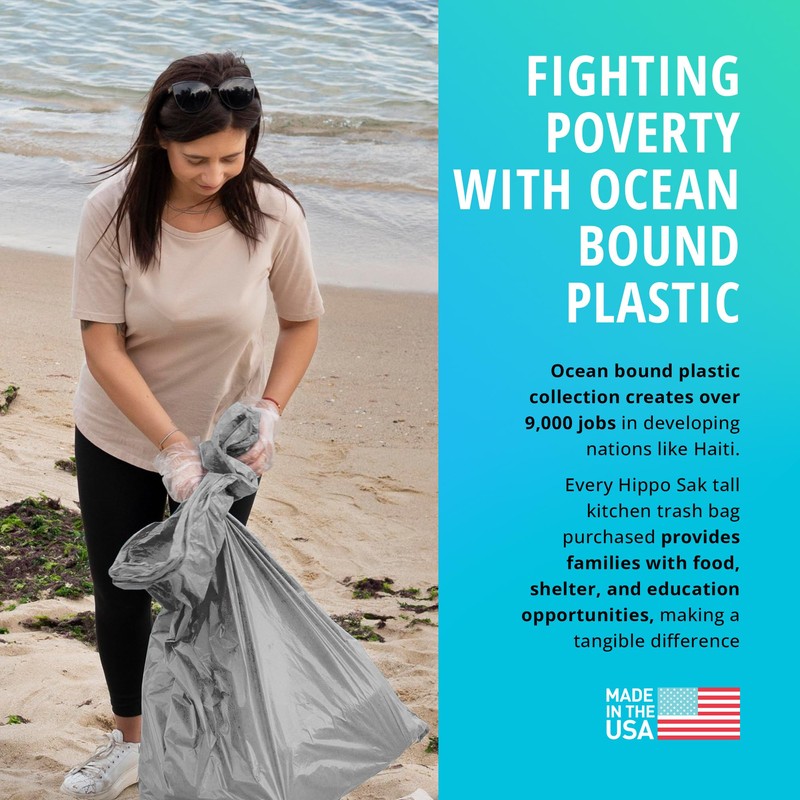 Hippo Sak - Tall Kitchen Garbage Bags with Ergonomic Handles