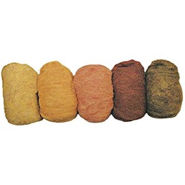 Rayher Hobby Rayher 5363600 Felt Wool, Pure New Wool, Fleece, Yellow Tones Mottled, Set of 5 Colours, 20 g each, 100 g Felting Wool, 100% Wool for Felting, Fairytale Wool