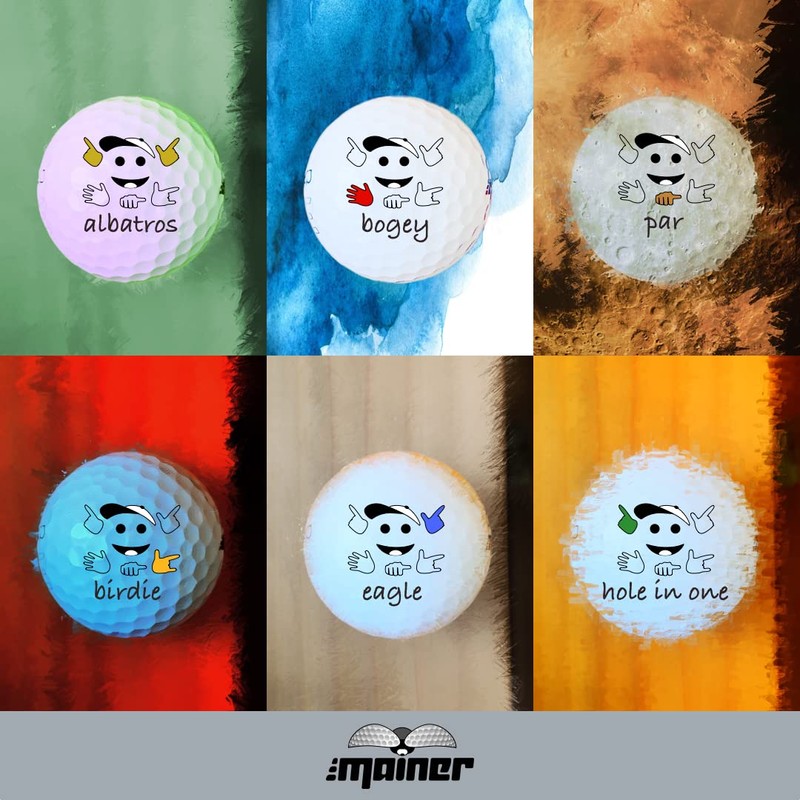 Emainer Golf Gift Set - 3 Golf Balls, Divot Fork,