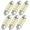 uxcell 6Pcs 36mm 8 Surface Mount Device 3528 LED White