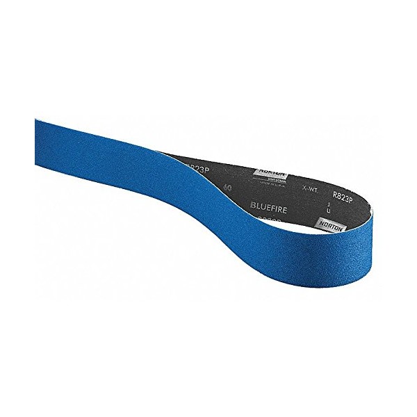 Sanding Belt, 42" Length, 1" Width, Zirconia Alumina, 60 Grit,