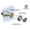 BRINKS Stafford Hall Closet Door Knob, Satin Nickel - Hands-Free