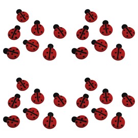 Set of 24 Royal Icing Edible Ladybugs - Cupcake Toppers by Sugar Deco
