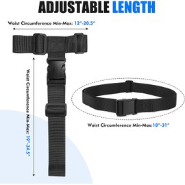 Paquete de 2 correas de equipaje con barra en T, correas de equipaje para conectar dos maletas, correas de conector de equipaje extralargas de nailon con diseño ligero (negro)