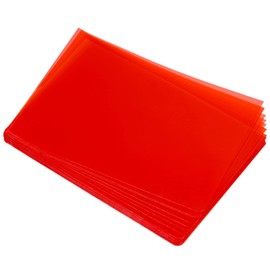 PATIKIL L Type Folders 36 Pack A4 Plastic Clear Document Folder File Jacket Sleeves Project Pockets, Red