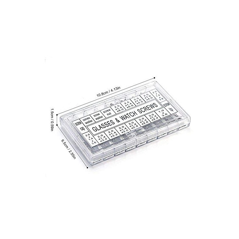 Yosoo - 1000 Piezas Micro Tornillos de Acero Inoxidable Tuercas