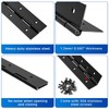 2Pack Heavy Duty Piano Hinge 18 Inch Stainless Steel Black