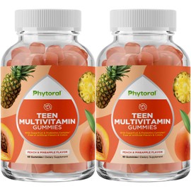 Daily Teen Gummy Vitamins - Multivitamin for Teens 12-17 Boys and Girls Daily Multivitamin Gummies for Teenagers - Essential Vitamins for Growing Teens - Support Health Growth and Development 2pk