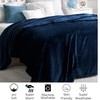 Navy Blue Flannel Fleece Blanket fluffy throw Super soft Bed