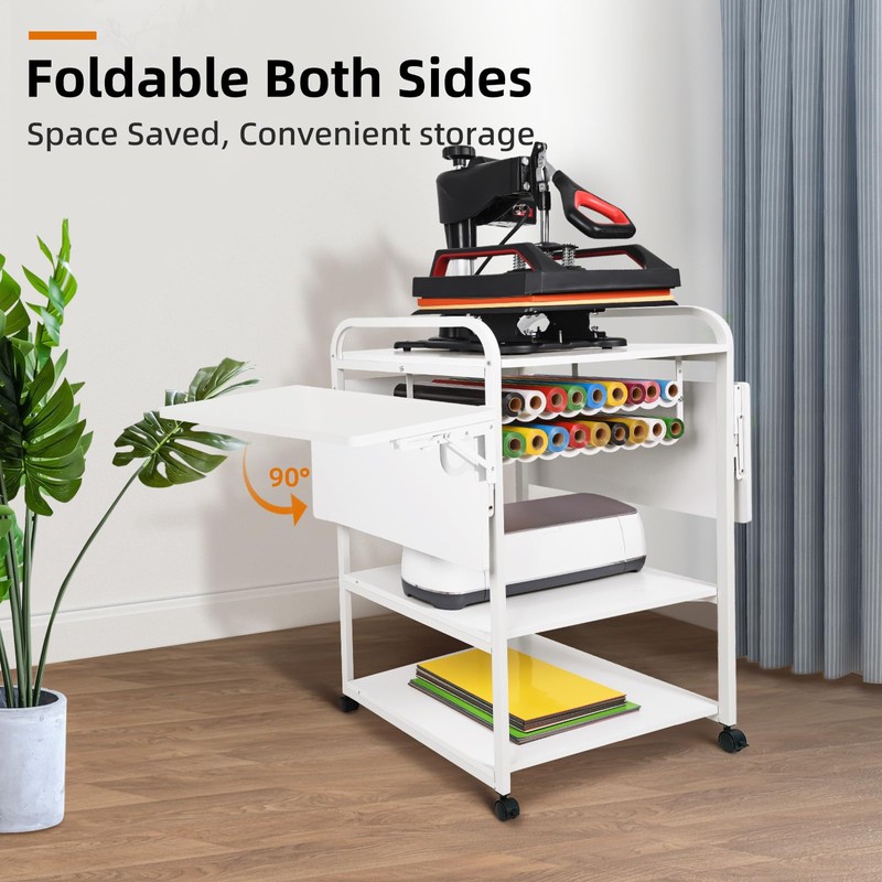 Prime Vinyl 3 Tier Movable Heat Press Table for Cricut