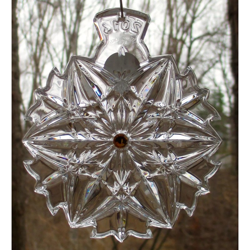 WATERFORD Crystal 2014 Snowflake Wishes Peace Christmas Ornament 4th Ed