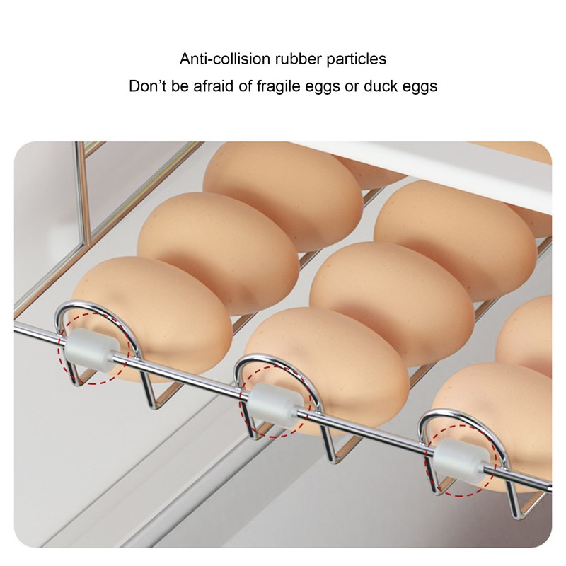 Refrigerator Egg Rack Stainless Steel Drawer Type Egg Storage Container