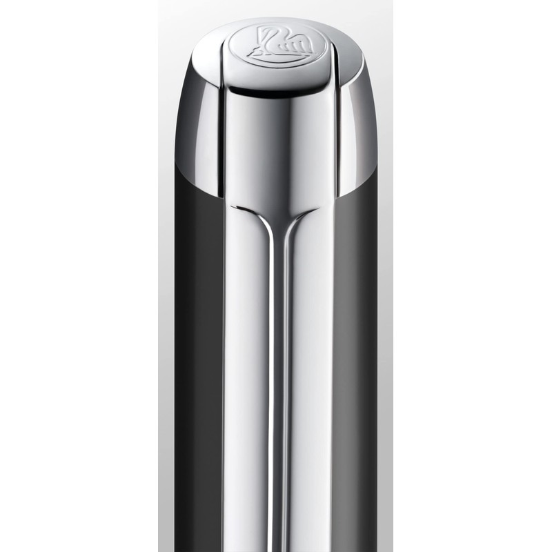 Pelikan Füllhalter Pura P40, Anthrazit, Feder F (fein), hochwertiger Patronenfüller