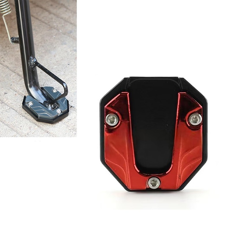 FineGood Motorcycle Alloy Stand Plate Side Stand Plate Universal Extension