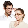 Hubeye 3 Pairs Plastic Retro Half Moon Frame Reading Glasses