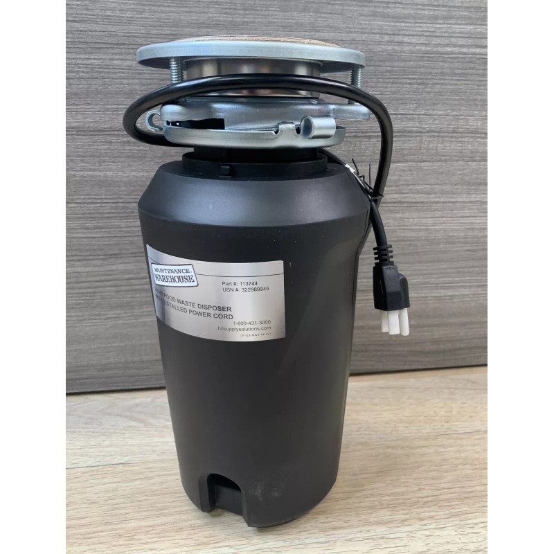 Maintenance Warehouse Garbage Disposal 1/3 HP W/Installed Power Cord (US-MW3-44)