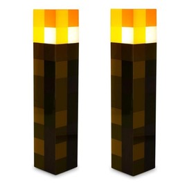 Light-up Wall Torch - Batteries & USB Pluggable Night Lamp - Hand Held or Wall Mount Lighting Torch, FL-HTXYQ:_two