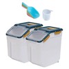 Large Flour Storage Container 25 lb, Airtight Rice Storage Bin