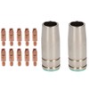 2 shroud & 10 x 0.6mm Round Contact Tips MIG