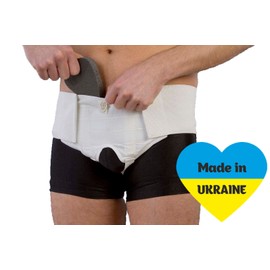 Hernia Support Belt for Men Hernia Truss for Single or Double Inguinal or Sports Hernia, Adjustable Waist Strap with Removable Compression Pad Breathable Material (#4 for Hips Circumference: 37-41 inch (95-105 cm))