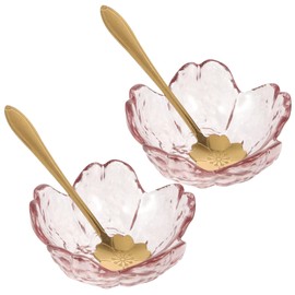 Beaupretty Pink Face Mask 2 Sets Facial Masks Mixing Bowls Shaped Bowls with Metal Spoons Essential Oil Bowl for Home Salon Skin Care Mask