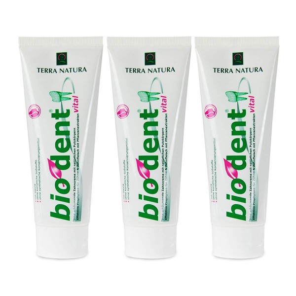 Pack of 3 Stevia Bio Dent Vital Toothpaste 75 ml