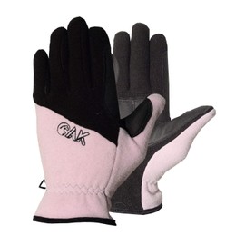AK Riding Gloves, Warm and Cozy Polar Fleece Gloves for Women and Kids Daily Use AKRS-6186 (Black/Pink, XS)