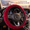 Luxury Plush Steering Wheel Cover, Soft Short-Fur Winter Car Steering
