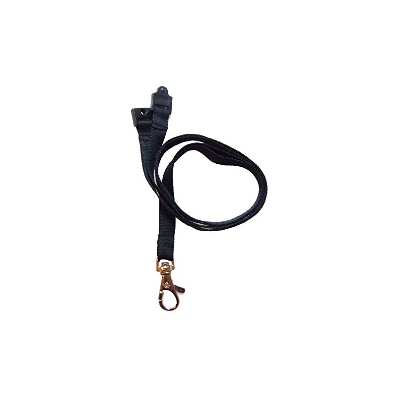Customcard ltd Black Lanyard Black Neck Lanyard (Metal Clip) for