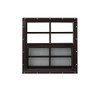 Shed Window 16x16 Brown Flush - Vertical Slider with Tempered