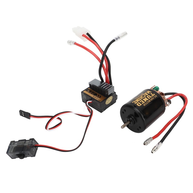 RC Brushed Motor ESC Kit External Carbon Brush Waterproof 540