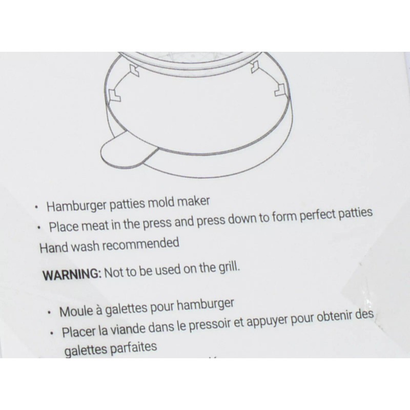 CULINARY ELEMENTS JACENT CULINARY ELEMENTS HAMBURGER BURGER MAKER PRESS FORM