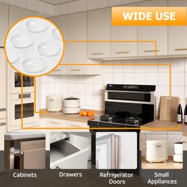 Cabinet Door Bumper, Cabinet Bumpers Clear 250PCS, Cabinet Stoppers Rubber, Cabinet Cushion Drawer Stops, Rubber Cabinet Door Bumpers Sound Dampening 3/8 inch