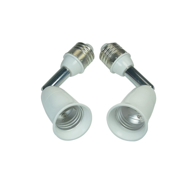 WPJCS E26/E27 Light Socket Extender, 5.5 Inch Extension, Adjustable Vertical