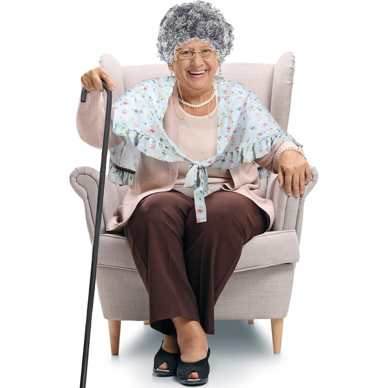 Disfraz de Anciana con Peluca y Accesorios – BBTO SI-BBTO-286495
