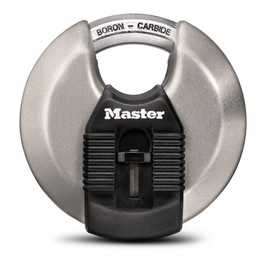Master Lock M50JAD Padlock, Disc Type, Professional Specifications, Anti-Rust, Outdoor, Keyhole Cover, High Security, Body Width 3.1 inches (79 mm), Hanging Height Inner Diameter: 0.7 inches (17 mm), Security