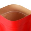 100Pcs Red Kraft Paper Stand Up Pouches, Zipper Seal Top
