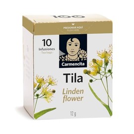 Carmencita. Linden Flower tea (10 teabags). Tila. 12g (0.42oz). Pack of 8.