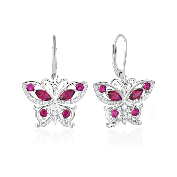 Vesitim Butterfly Dangle Earrings for Women 925 Sterling Silver Butterfly