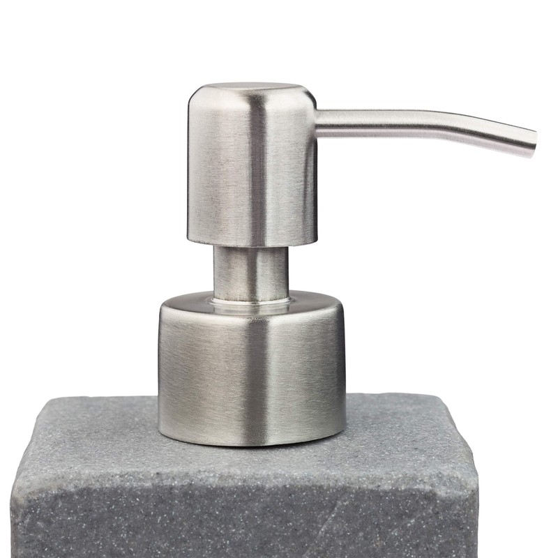 Relaxdays, 200ml Refillable Bathroom Toilet Kitchen Liquid Soap Dispenser Polyresin