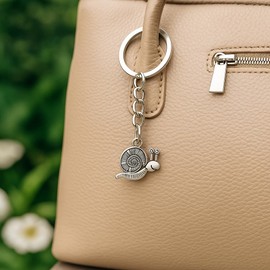 Snail Keychain,Animal Keychains for Car Keys, Purse or Backpack, Cute Key Chains Gift for Boys Girls Women and Men