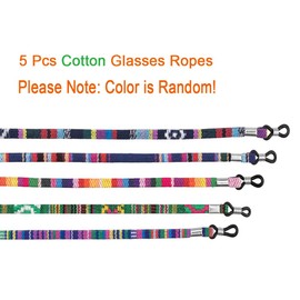 Eyeglass Holder Strap,5 pcs Glasses String Spectacles Cord Sunglasses Strap Chain Eyewear Retainer,Women's Glasses Chains & Lanyards for Men Children (Colorful)