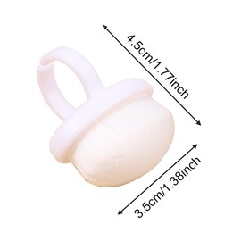 Milageto 5x Nails Art Dust Brush Powder Remover Brush Makeup Brushes, Manicure Brush Nails Art Dust Cleaning Brush, for Makeup Women, White