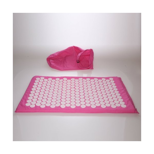 Deluxe Comfort Acupuncture Mat with Carrying Bag - Natural Endorphin Energy Booster - Holistic Therapy - Great Stress Reliever - Mat, Pink, (ATM-BAG-07)