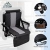 LET'S CAMP Folding Stadium Seats, 2 Pack Bleacher Chairs with