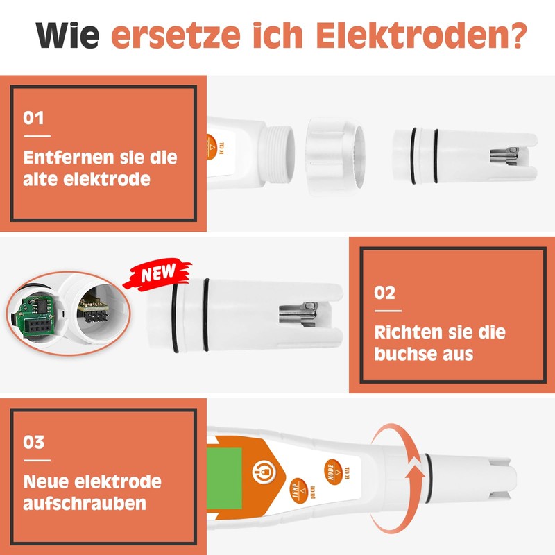 YINMIK YINMIK 4 in 1 pH Electrode with Calibration Solution
