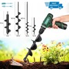 Spiral Drill Bit Set for Garden Planting Heavy Duty Bulb