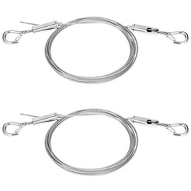 2 Pcs Heavy Duty Picture Hanging Wire Kit Adjustable Stainless Steel Wire Rope 1.5m x1.5mm Picture Frame Hang Kit with Hooks Heavy Duty Hardware Hold Up to 66lbs for Hanging Artwork Mirrors Painting
