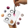 KissDate Makeup Palette 6x4inch Stainless Steel 3-well Nail-art Cosmetic Artist